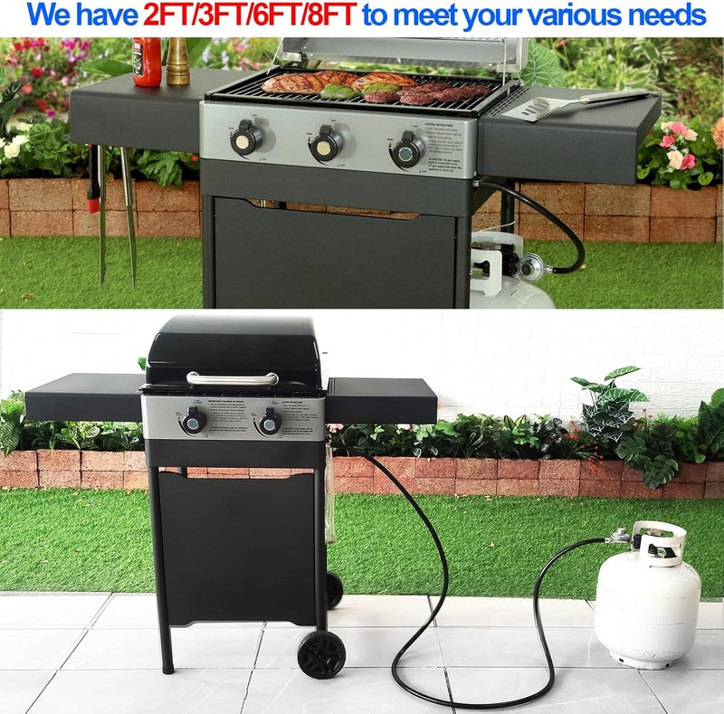 GrillAce 2-Feet propane Gas Grill Regulator and Hose, Replacement for Weber, Charbroil, Nexgrill Grill, Propane Patio Heater and Fire Pit…… - Image 5